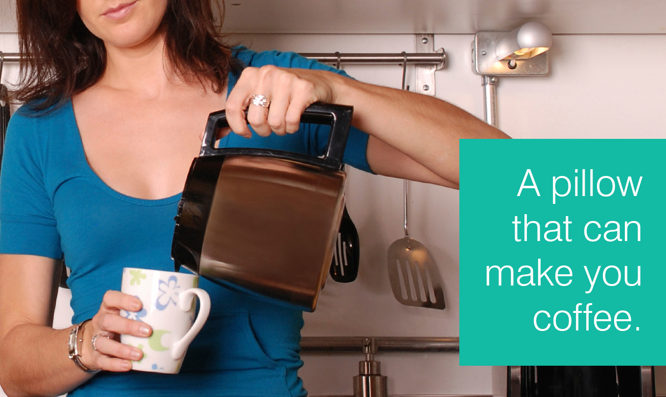 SmartThings: A Pillow That Makes You Coffee